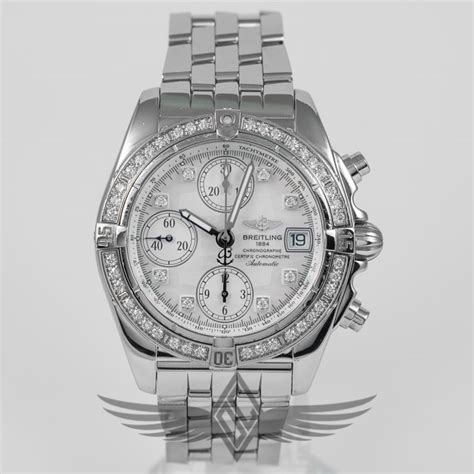 breitling cockpit diamond watch|breitling with diamond bezel.